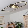 Loftheim Plafoniera LED Cromo, Nero, Bianco, 1-Luce, Telecomando