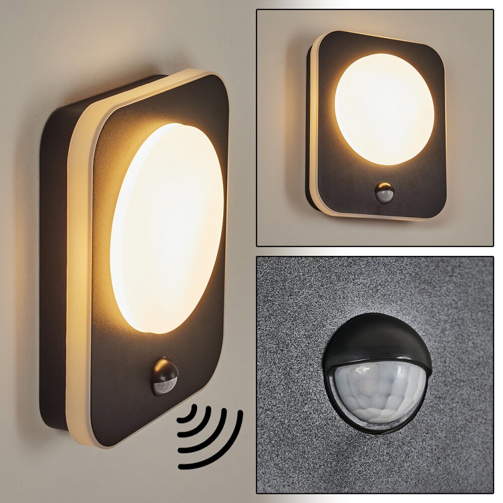 Haga Applique da esterno LED Nero, 1-Luce, Sensori di movimento main product photo