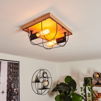 Hodne Plafoniera Écru, Nero, 2-Luci Hodne Plafoniera Écru, Nero, 2-Luci