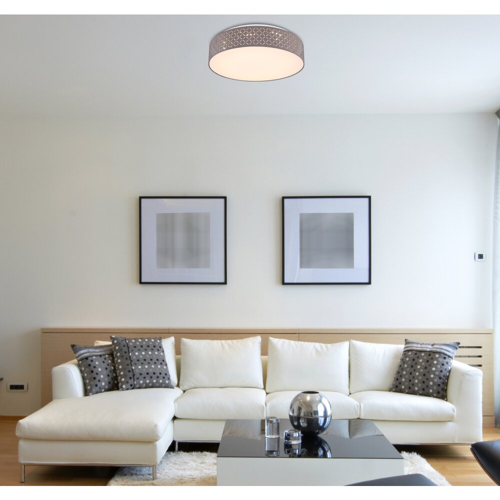 Globo CINDY Plafoniera LED Bianco, 1-Luce, Telecomando main product photo