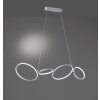 Trio-Leuchten Rondo Lampada a Sospensione LED Argento, 1-Luce