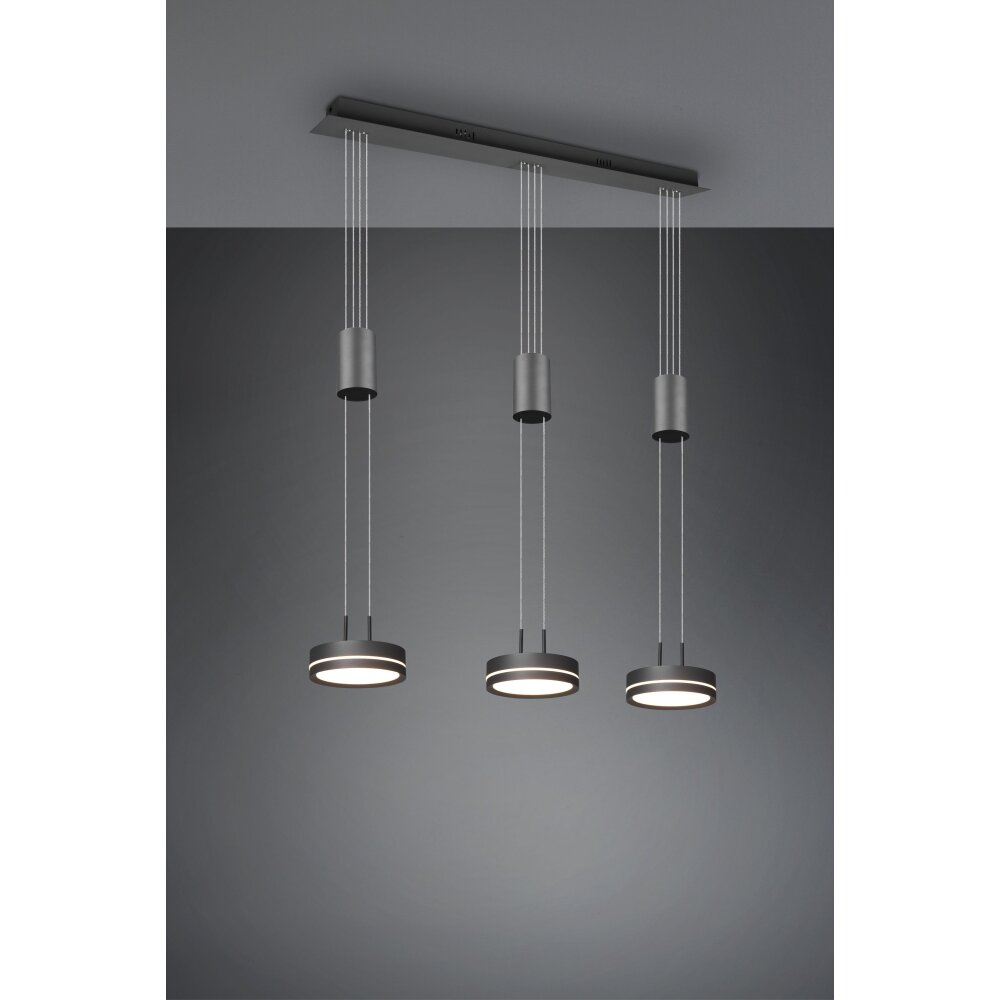 Trio-Leuchten Franklin Lampada a Sospensione LED Antracite, 3-Luci main product photo