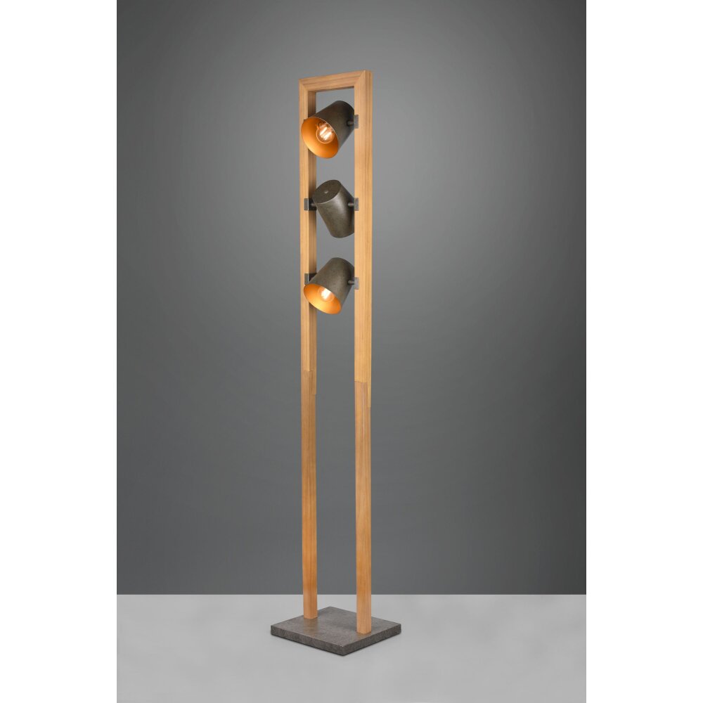 Trio-Leuchten Bell Lampada da terra Marrone scuro, Nichel opaco, 3-Luci main product photo