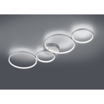 Trio-Leuchten Rondo Plafoniera LED Argento, 1-Luce