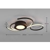 Trio-Leuchten Jive Plafoniera LED Nero, 1-Luce, Telecomando