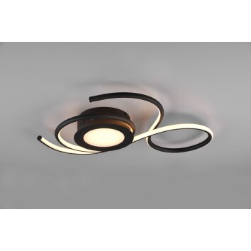 Trio-Leuchten Jive Plafoniera LED Nero, 1-Luce, Telecomando