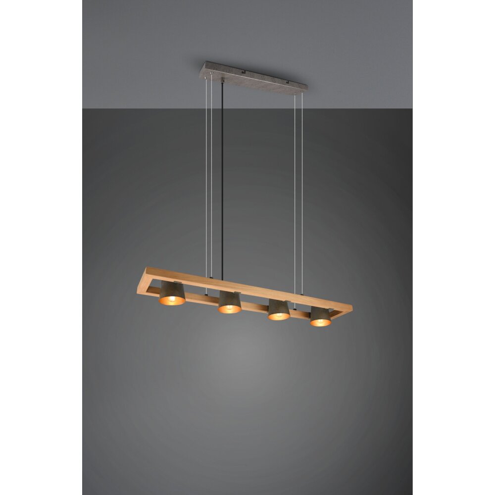 Trio-Leuchten Bell Lampada a Sospensione Marrone scuro, Nichel opaco, 4-Luci main product photo