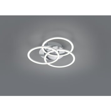 Reality Circle Plafoniera LED Nichel opaco, 1-Luce, Telecomando