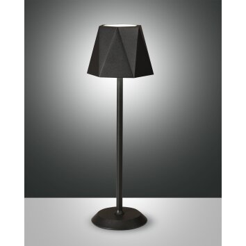 Fabas-Luce KATY Lampada da tavolo LED Nero, 1-Luce