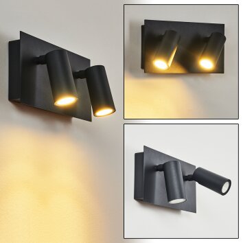 Saeter Applique da esterno LED Nero, 2-Luci