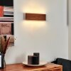 Mosambik Applique LED Marrone, Legno scuro, Nichel opaco, 1-Luce