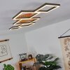 Zocca Plafoniera LED Marrone, Legno scuro, 1-Luce
