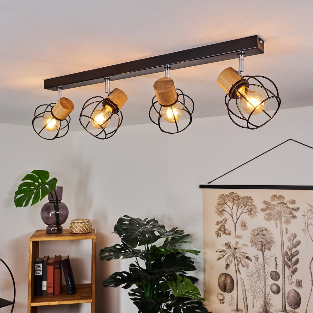 Orkanger Plafoniera Cromo, Écru, Nero, 4-Luci main product photo