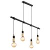 Globo ALEXIUS Lampadario a sospensione Ottone, Nero, 4-Luci