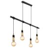 Globo ALEXIUS Lampadario a sospensione Ottone, Nero, 4-Luci