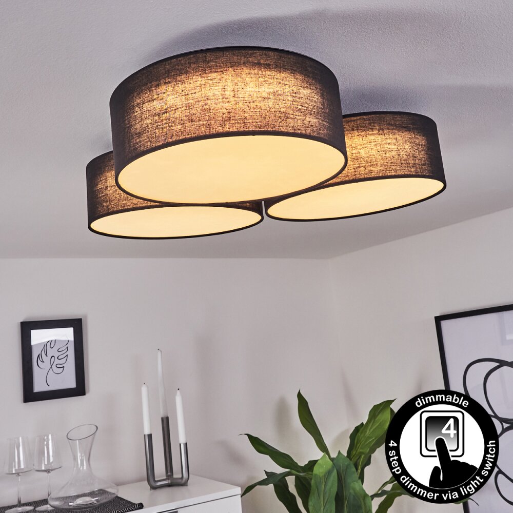 Purus Plafoniera LED Nero, 1-Luce main product photo