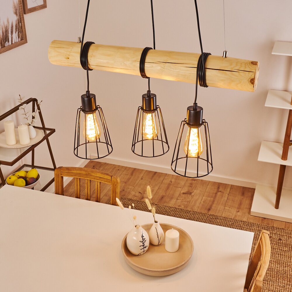 Canedo Lampada a Sospensione Écru, Nero, 3-Luci main product photo