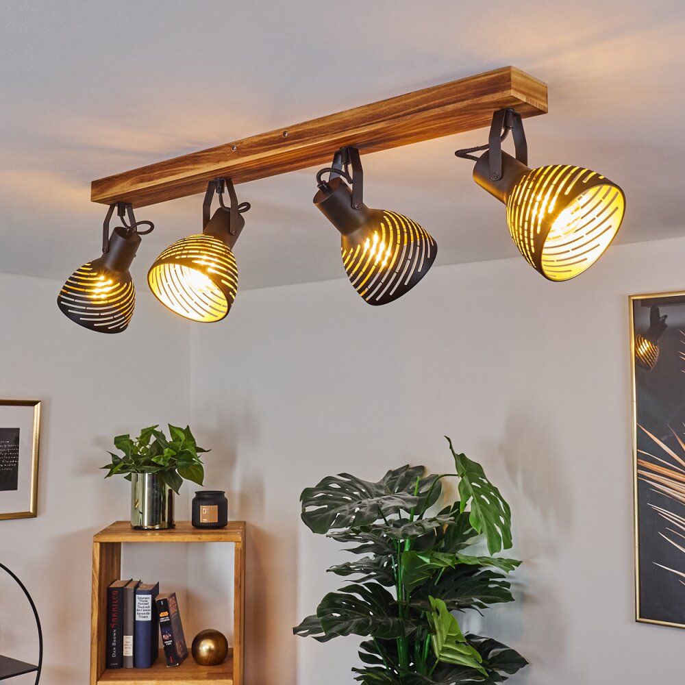 Racolo Plafoniera Legno scuro, 4-Luci main product photo