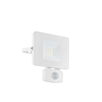 Eglo FAEDO Applique da esterno LED Bianco, 1-Luce, Sensori di movimento