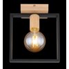 Globo DANIEL Plafoniera Legno chiaro, Nero, 1-Luce