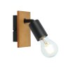 Globo MARTHA Applique Legno chiaro, Nero, 1-Luce
