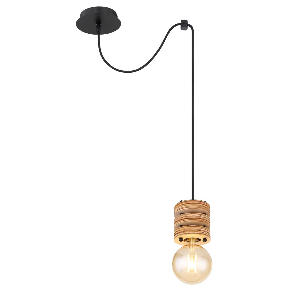 Globo ANGELINE Lampadario a sospensione Nero, 1-Luce main product photo