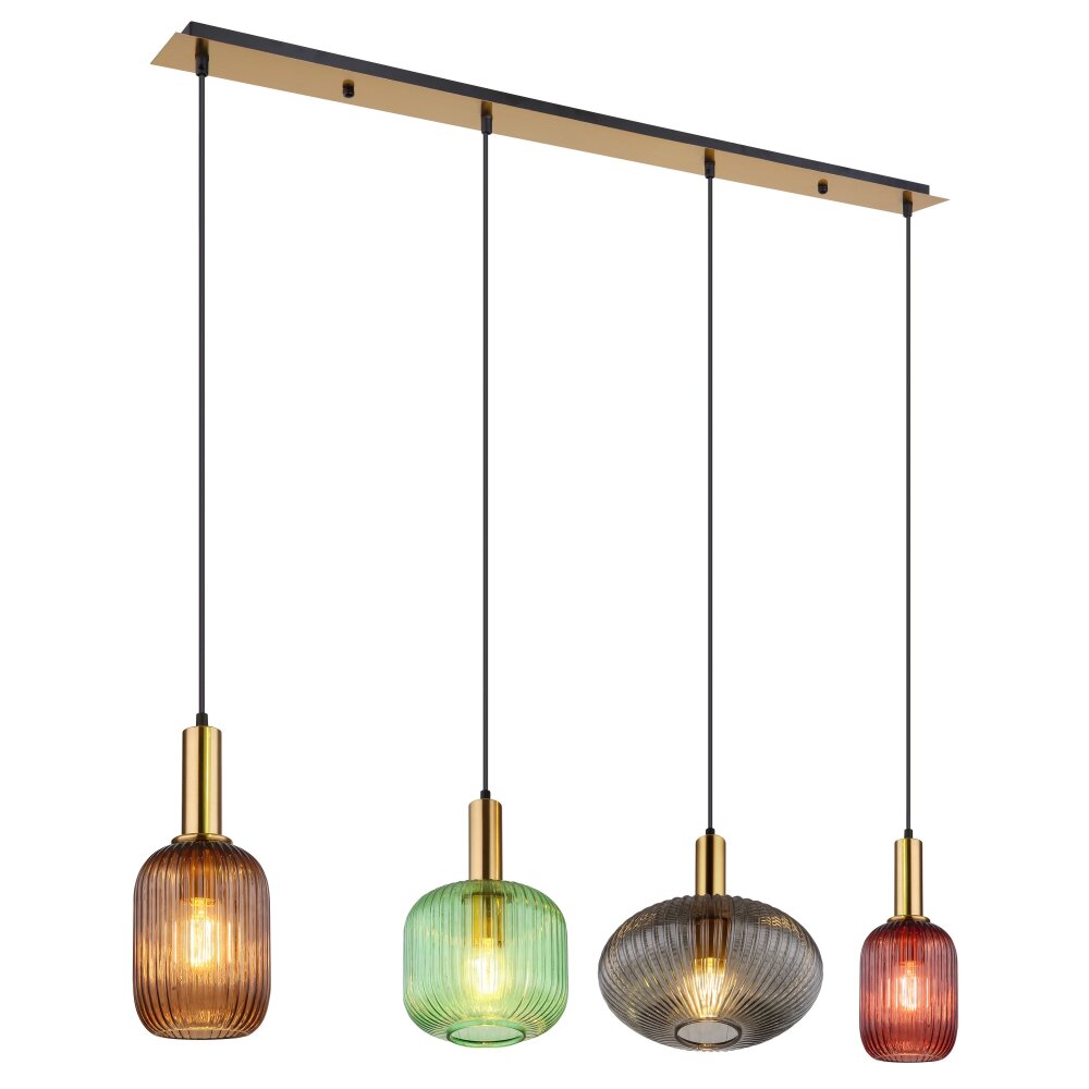 Globo NORMY Lampada a Sospensione Ottone, 4-Luci main product photo