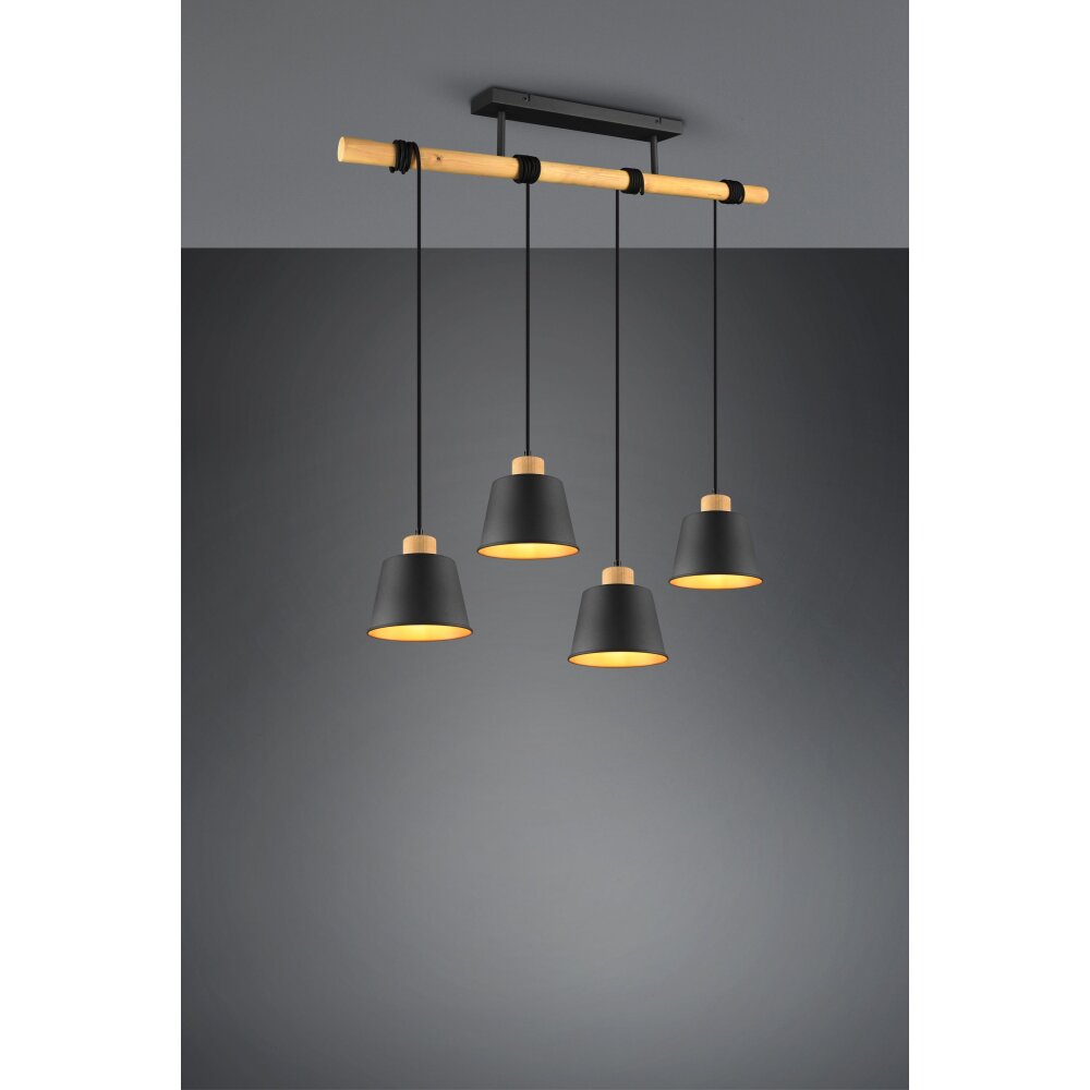Trio-Leuchten Harris Lampada a Sospensione Nero, 4-Luci main product photo