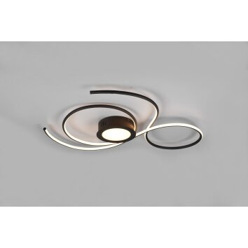 Trio-Leuchten Jive Plafoniera LED Nero, 1-Luce, Telecomando