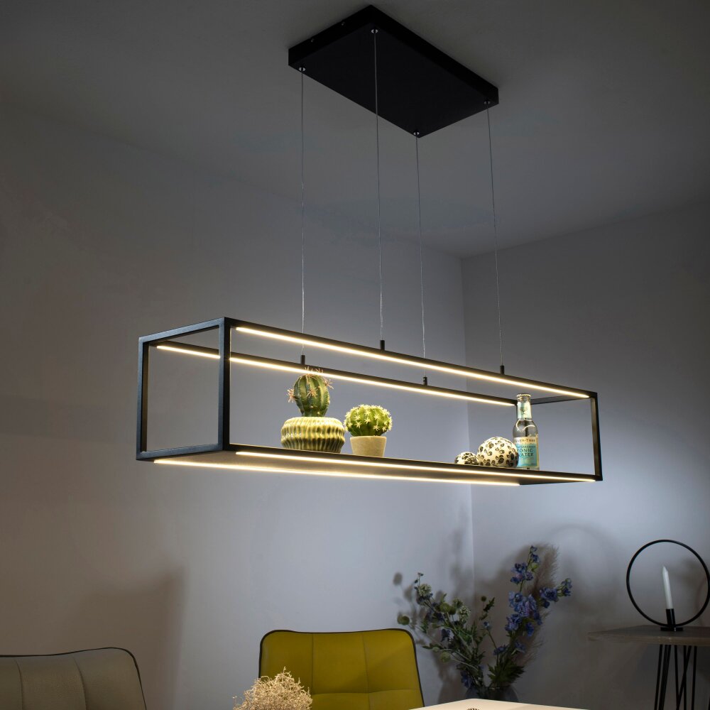 Paul-Neuhaus CONTURA Lampada a Sospensione LED Nero, 4-Luci main product photo