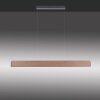 Paul-Neuhaus PALMA Lampada a Sospensione LED Grigio, Legno chiaro, 2-Luci, Telecomando