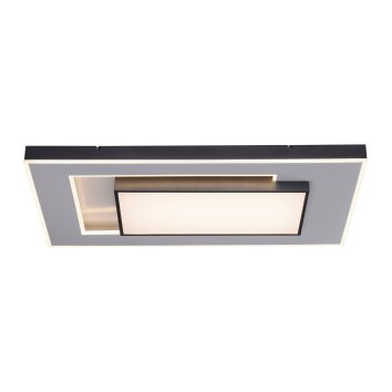 Paul-Neuhaus Q-ALTA Plafoniera LED Nero, 1-Luce, Telecomando