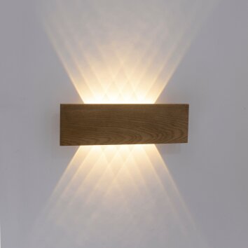 Paul-Neuhaus PALMA Applique Grigio, Legno chiaro, 10-Luci