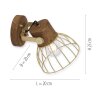 Leuchten-Direkt ALAMI Applique Legno scuro, 1-Luce