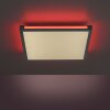 Leuchten-Direkt MARIO Plafoniera LED Nero, 1-Luce, Telecomando, Cambia colore
