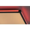 Leuchten-Direkt MARIO Plafoniera LED Nero, 1-Luce, Telecomando, Cambia colore