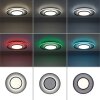 Leuchten-Direkt ARENDA Plafoniera LED Nero, 1-Luce, Telecomando, Cambia colore