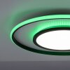 Leuchten-Direkt ARENDA Plafoniera LED Nero, 1-Luce, Telecomando, Cambia colore