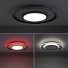 Leuchten-Direkt ARENDA Plafoniera LED Nero, 1-Luce, Telecomando, Cambia colore