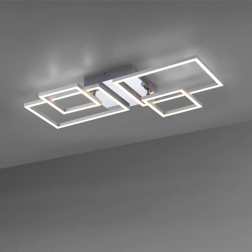 Leuchten-Direkt IVEN Plafoniera LED Acciaio satinato, 2-Luci main product photo