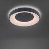 Leuchten-Direkt LOLAsmart-ANIKA Plafoniera LED Antracite, 1-Luce, Telecomando, Cambia colore