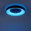 Leuchten-Direkt LOLAsmart-ANIKA Plafoniera LED Antracite, 1-Luce, Telecomando, Cambia colore