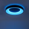 Leuchten-Direkt LOLAsmart-ANIKA Plafoniera LED Antracite, 1-Luce, Telecomando, Cambia colore