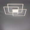 Leuchten-Direkt ASMIN Plafoniera LED Acciaio satinato, 3-Luci, Telecomando