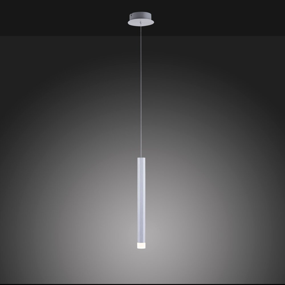 Leuchten-Direkt BRUNO Lampada a Sospensione LED Alluminio, 1-Luce