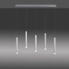 Leuchten-Direkt BRUNO Lampada a Sospensione LED Alluminio, 5-Luci