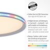 Leuchten-Direkt GALACTICA Plafoniera LED Bianco, 1-Luce, Telecomando, Cambia colore