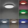 Leuchten-Direkt GALACTICA Plafoniera LED Bianco, 1-Luce, Telecomando, Cambia colore