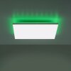 Leuchten-Direkt GUSTAV Plafoniera LED Bianco, 1-Luce, Telecomando, Cambia colore