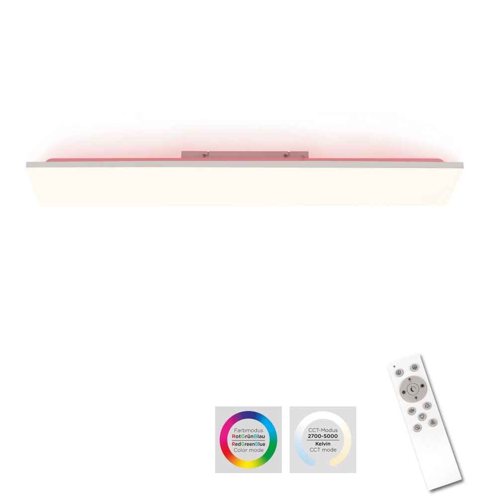 Leuchten-Direkt GUSTAV Plafoniera LED Bianco, 1-Luce, Telecomando, Cambia colore main product photo